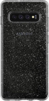 Противоударен Блестящ Калъф за Samsung S10 Plus, Spigen Liquid Crystal Glitter Quartz Case, Прозрачен (2)