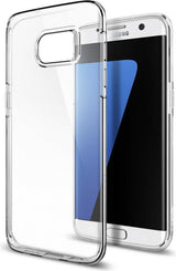 Противоударен Силиконов Калъф за Samsung S7 Edge, Spigen Liquid Crystal Case, Прозрачен