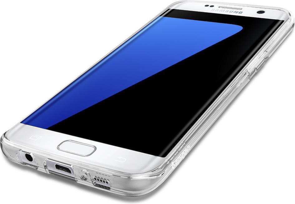 Противоударен Силиконов Калъф за Samsung S7 Edge, Spigen Liquid Crystal Case, Прозрачен (4)