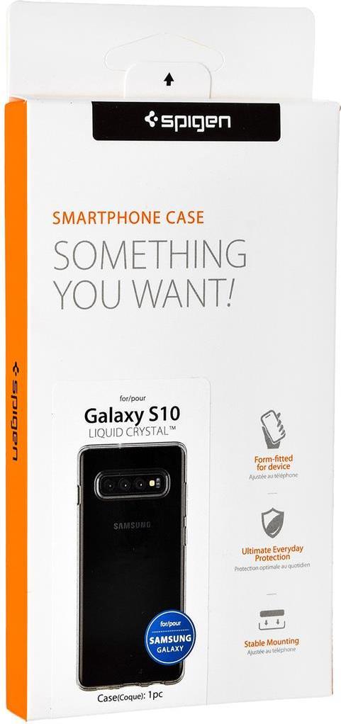 Противоударен Силиконов Калъф за Samsung S10, Spigen Liquid Crystal Case, Прозрачен (9)