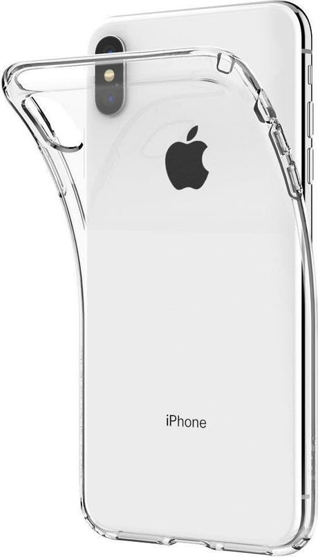 Противоударен Силиконов Калъф за iPhone XS/X, Spigen Liquid Crystal Case, Прозрачен (2)