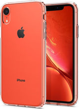 Противоударен Силиконов Калъф за iPhone XR, Spigen Liquid Crystal Case, Прозрачен (2)