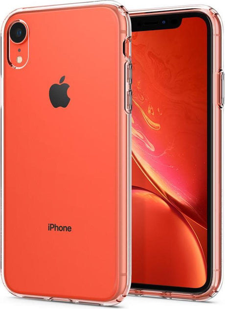 Противоударен Силиконов Калъф за iPhone XR, Spigen Liquid Crystal Case, Прозрачен (2)
