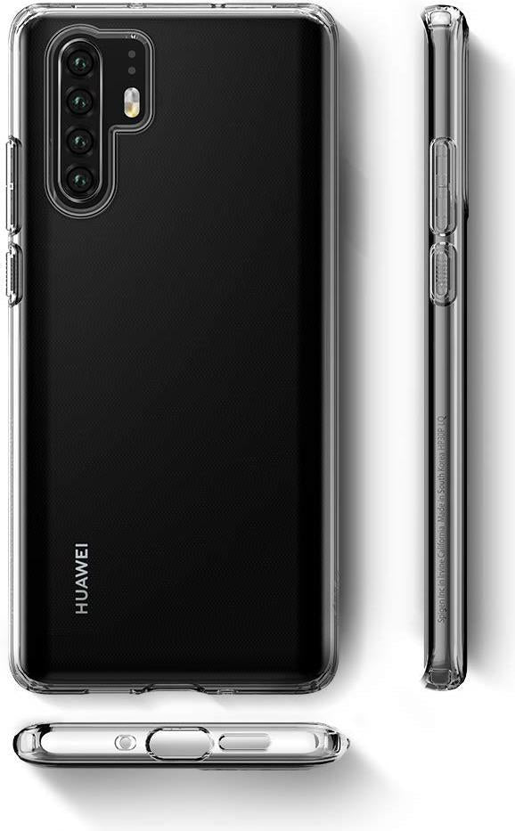 Противоударен Силиконов Калъф за Huawei P30 Pro, Spigen Liquid Crystal Case, Прозрачен (6)