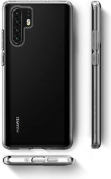 Противоударен Силиконов Калъф за Huawei P30 Pro, Spigen Liquid Crystal Case, Прозрачен (6)