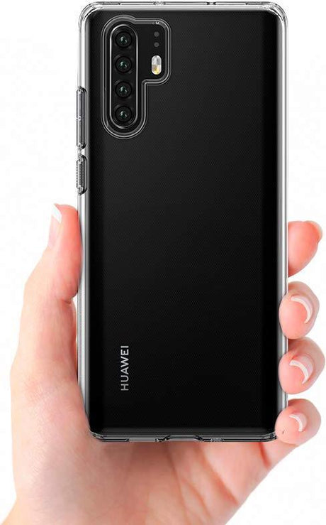 Противоударен Силиконов Калъф за Huawei P30 Pro, Spigen Liquid Crystal Case, Прозрачен (7)