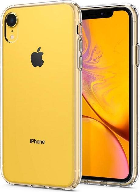 Противоударен Силиконов Калъф за iPhone XR, Spigen Liquid Crystal Case, Прозрачен (3)
