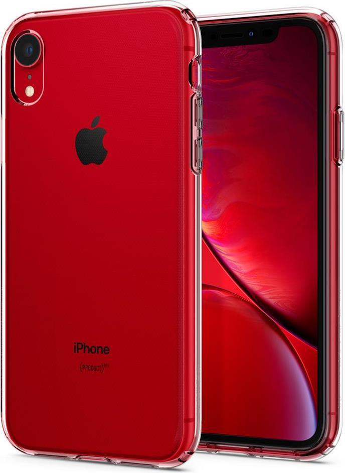 Противоударен Силиконов Калъф за iPhone XR, Spigen Liquid Crystal Case, Прозрачен (5)
