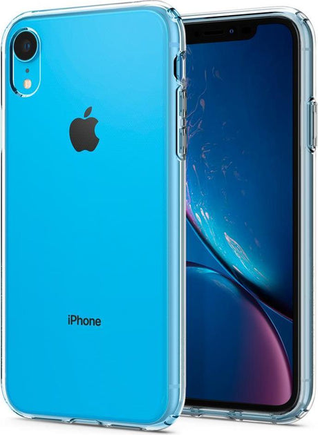 Противоударен Силиконов Калъф за iPhone XR, Spigen Liquid Crystal Case, Прозрачен (6)