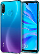 Противоударен Силиконов Калъф за Huawei P30 Lite, Spigen Liquid Crystal Case, Прозрачен