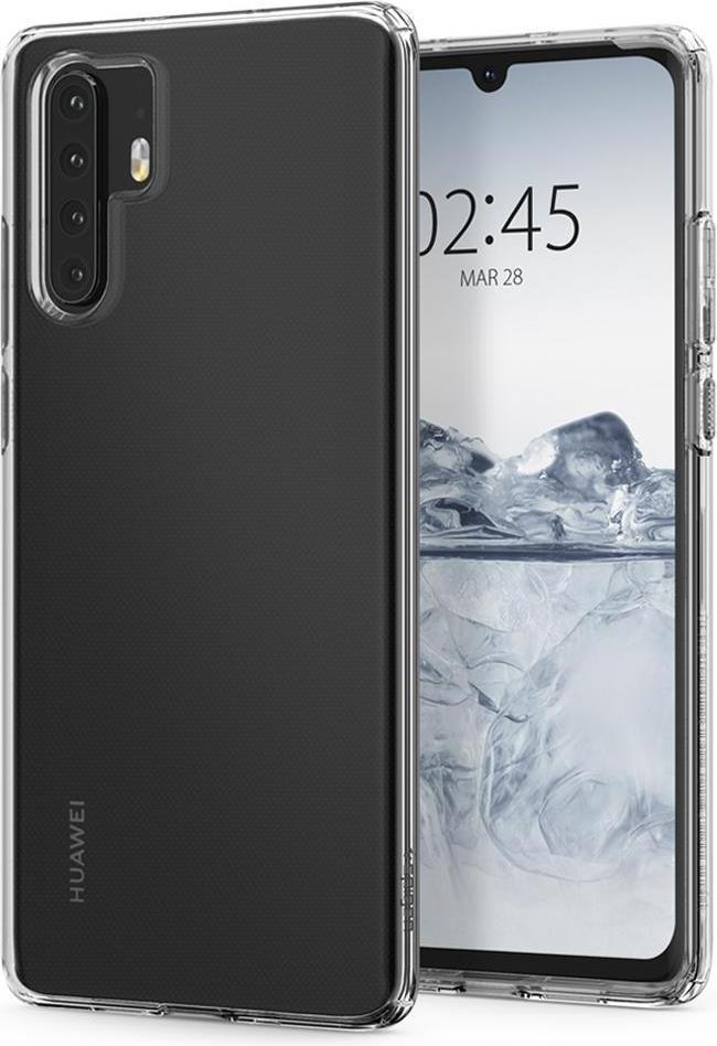 Противоударен Силиконов Калъф за Huawei P30 Pro, Spigen Liquid Crystal Case, Прозрачен