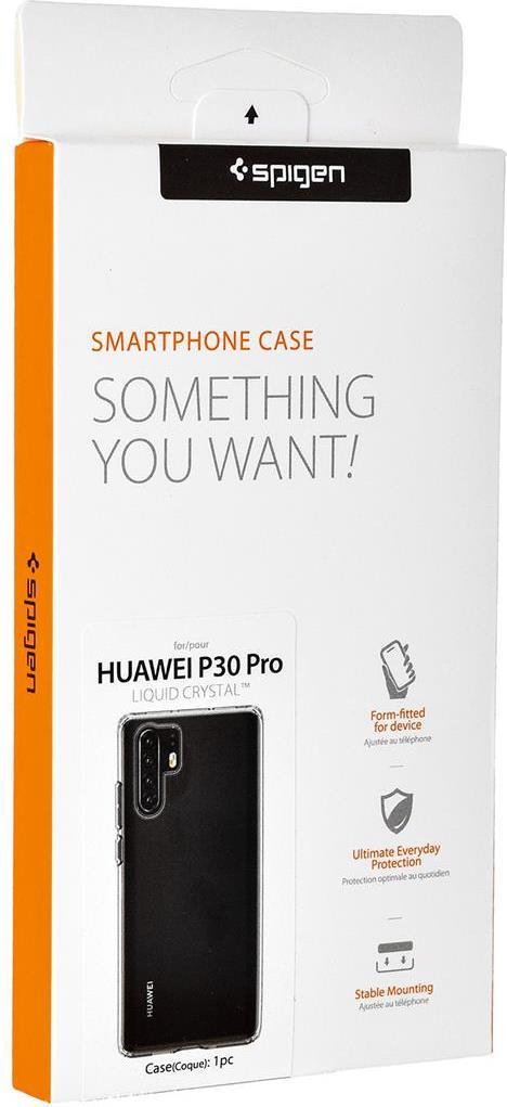 Противоударен Силиконов Калъф за Huawei P30 Pro, Spigen Liquid Crystal Case, Прозрачен (9)