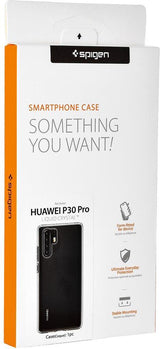 Противоударен Силиконов Калъф за Huawei P30 Pro, Spigen Liquid Crystal Case, Прозрачен (9)