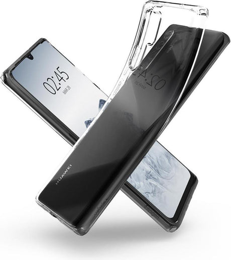 Противоударен Силиконов Калъф за Huawei P30 Pro, Spigen Liquid Crystal Case, Прозрачен (3)