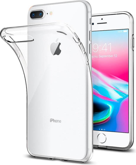 Противоударен Силиконов Калъф за iPhone 8/7 Plus, Spigen Liquid Crystal 2 Case, Прозрачен (9)