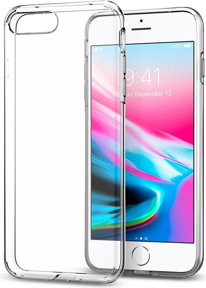 Противоударен Силиконов Калъф за iPhone 8/7 Plus, Spigen Liquid Crystal 2 Case, Прозрачен (8)