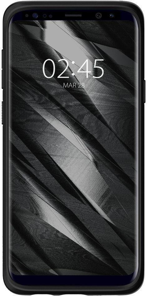Противоударен Силиконов Калъф за Samsung S9 Plus, Spigen Liquid Air Case, Черен (3)