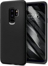 Противоударен Силиконов Калъф за Samsung S9 Plus, Spigen Liquid Air Case, Черен