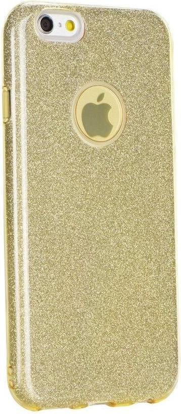 Блестящ Силиконов Калъф за iPhone XS/X, Forcell Shining Case, Златист (2)