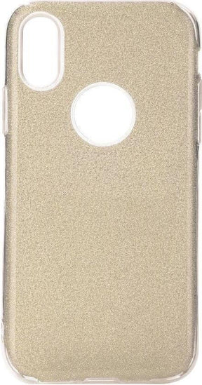 Блестящ Силиконов Калъф за iPhone XS/X, Forcell Shining Case, Златист