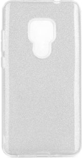 Блестящ Силиконов Калъф за Huawei Mate 20, Forcell Shining Case, Сребрист