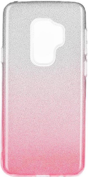Блестящ Силиконов Калъф за Samsung S9 Plus, Forcell Shining Case, Сребро/Розов