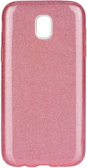 Блестящ Силиконов Калъф за Samsung J3 2017, Forcell Shining Case, Розов