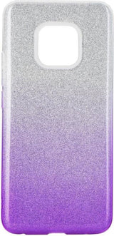 Блестящ Силиконов Калъф за Huawei Mate 20 Pro, Forcell Shining Case, Сребро/Лилав