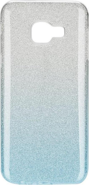 Блестящ Силиконов Калъф за Samsung A3 2016, Forcell Shining Case, Сребро/Син