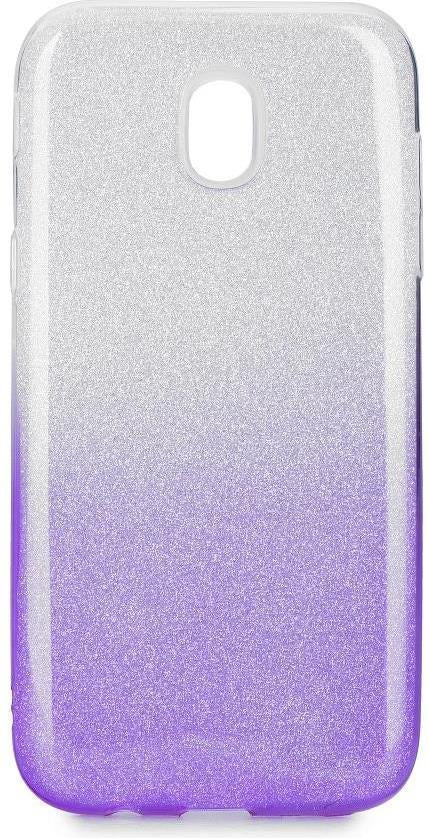 Блестящ Силиконов Калъф за Samsung J5 2017, Forcell Shining Case, Сребро/Лилав