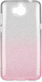 Блестящ Силиконов Калъф за Huawei Y6 2018, Forcell Shining Case, Сребро/Лилав