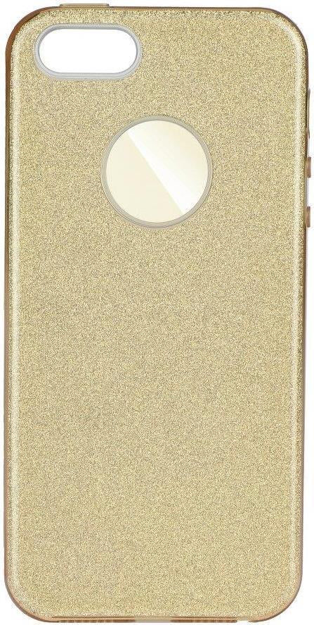 Блестящ Силиконов Калъф за iPhone SE/5s/5, Forcell Shining Case, Златист
