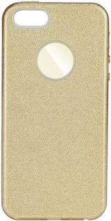 Блестящ Силиконов Калъф за iPhone SE/5s/5, Forcell Shining Case, Златист