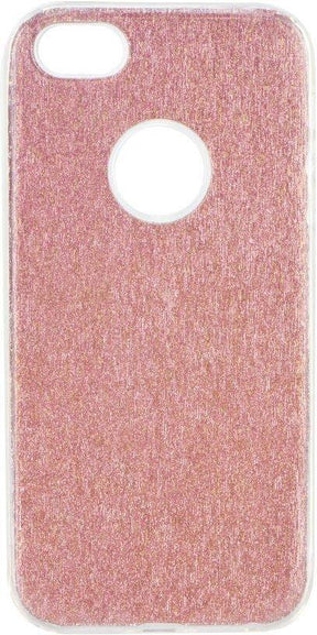 Блестящ Силиконов Калъф за iPhone SE/5s/5, Forcell Shining Case, Сребро/Розов