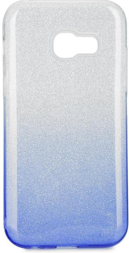 Блестящ Силиконов Калъф за Samsung A3 2017, Forcell Shining Case, Сребро/Син