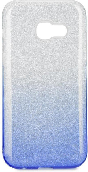 Блестящ Силиконов Калъф за Samsung A3 2017, Forcell Shining Case, Сребро/Син