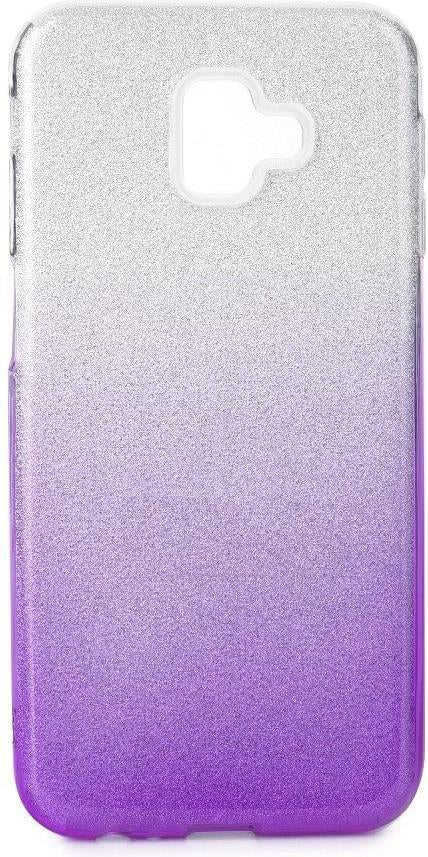 Блестящ Силиконов Калъф за Samsung J6 Plus 2018, Forcell Shining Case, Сребро/Лилав