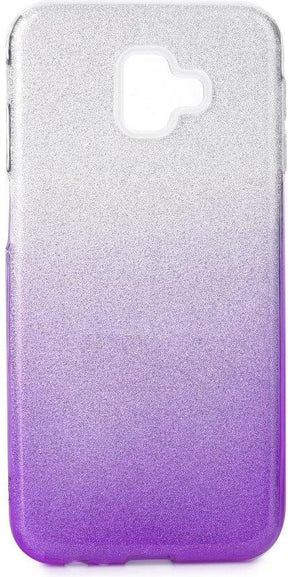 Блестящ Силиконов Калъф за Samsung J6 Plus 2018, Forcell Shining Case, Сребро/Лилав
