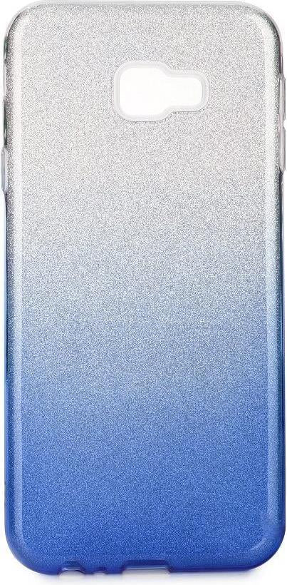 Блестящ Силиконов Калъф за Samsung J4 Plus 2018, Forcell Shining Case, Сребро/Син