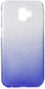 Блестящ Силиконов Калъф за Samsung J6 Plus 2018, Forcell Shining Case, Сребро/Син