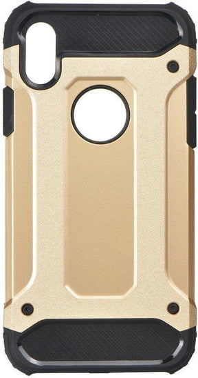 Противоударен Хибриден Калъф за iPhone XS/X, Forcell Armor Case, Златист