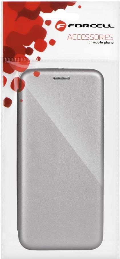 Кожен Калъф за Samsung A6 Plus 2018, Forcell Elegance Book Case, Сив (5)