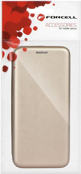 Кожен Калъф за Samsung S7, Forcell Elegance Book Case, Златист (6)