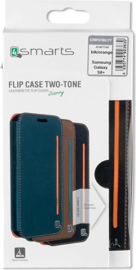 Луксозен Кожен Калъф за iPhone SE 2022/2020 8/7, 4Smarts Two Tone Book Case, Черен (4)