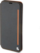 Луксозен Кожен Калъф за iPhone SE 2022/2020 8/7, 4Smarts Two Tone Book Case, Черен