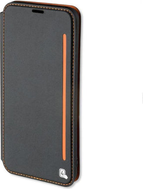 Луксозен Кожен Калъф за iPhone SE 2022/2020 8/7, 4Smarts Two Tone Book Case, Черен