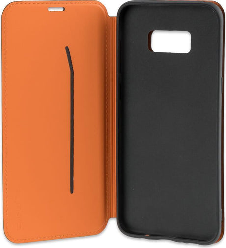 Луксозен Кожен Калъф за iPhone SE 2022/2020 8/7, 4Smarts Two Tone Book Case, Черен (3)