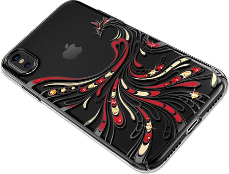 Калъф с Камъни Swarovski за iPhone XS/X, Kavaro Crystal Phoenix Case, Черен (2)