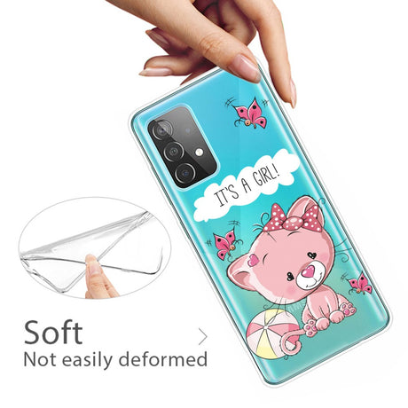 Силиконов Калъф за Samsung A32 4G, Printing Pink Bear Case, Цветен (2)