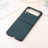 Кожен Калъф за Samsung Galaxy Z Flip 3, Skin Leather Case, Зелен (3)